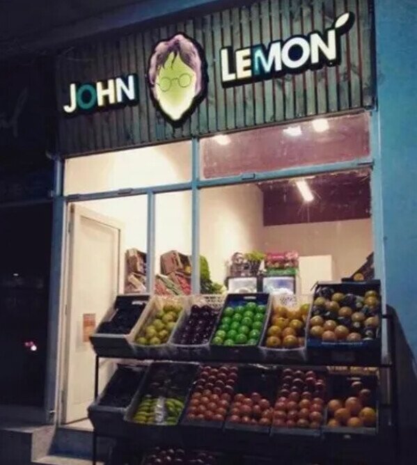 frutería,John Lennon,lemon,limón,marketing,nombnre