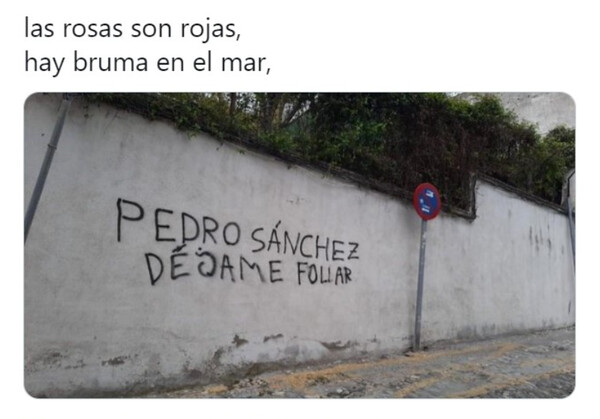 graffiti,pared,Pedro Sánchez,poético