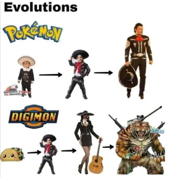 digimon,evoluciones,pokémon