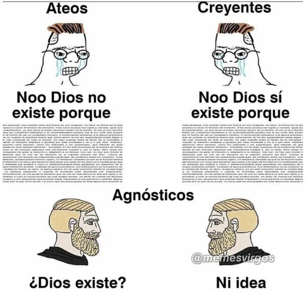 agnósticos,ateos,creyentes,dios,existir,religión