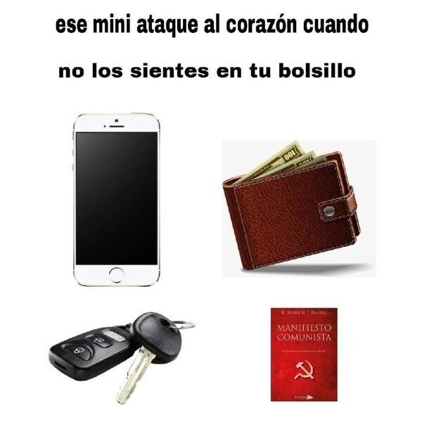 bolsillo,cartera,comunista,llaves,móvil,teléfono