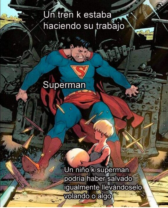 niño,salvar,superman,tren