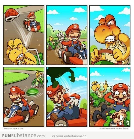 A_nadie_le_importa - ¿Por qué nunca habían accidentes en Mario Kart?