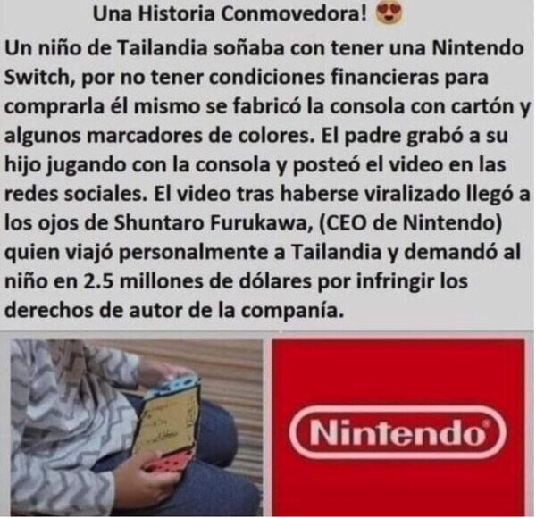 Meme_otros - Un gesto ya habitual en Nintendo