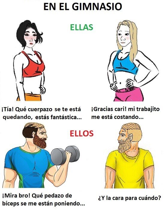 Meme_otros - Ellas vs ellos en el gym...