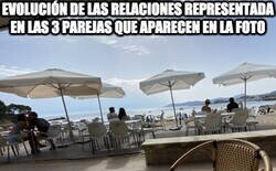 Enlace a Evolución de las relaciones representada en las 3 parejas que aparecen en la foto.