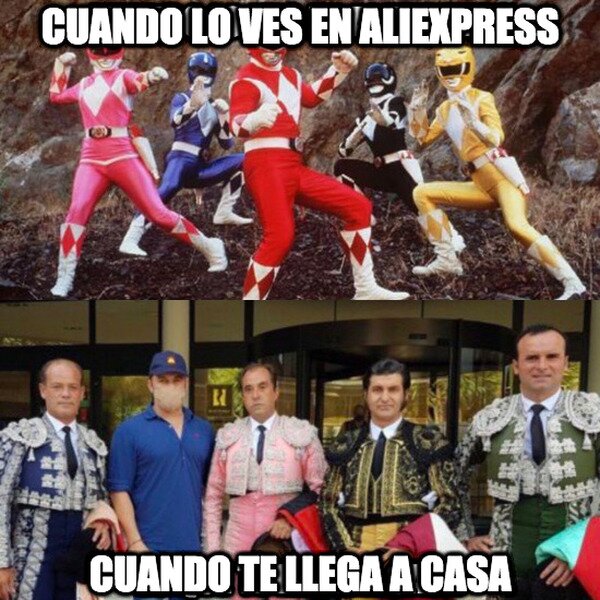 Meme_otros - Cuando lo ves en AliExpress / Cuando te llega a casa