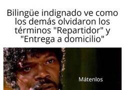 Enlace a Los que hablan inglés y su visión, entre tanto delivery y rider