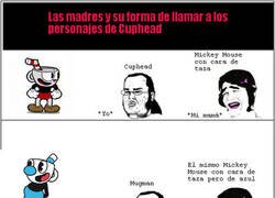 Enlace a Las madres y su forma de llamar a los personajes de Cuphead