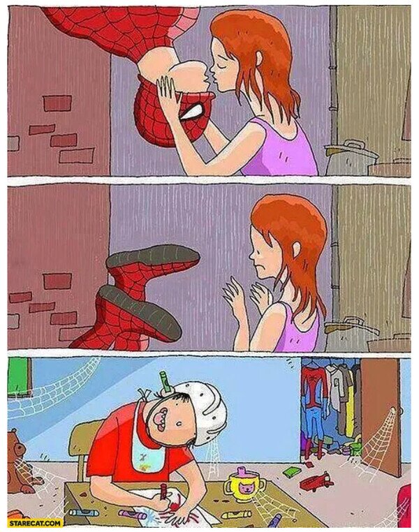 Meme_otros - Ahora SpiderMan solo pinta y colorea