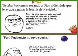 Enlace a Fuckencio pidiendo el premio gordo