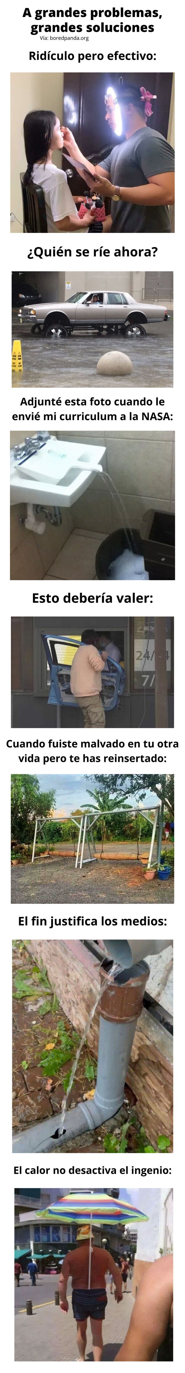 Meme_otros - A grandes problemas, grandes soluciones
