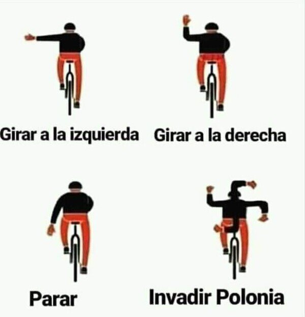 Meme_otros - ¿Qué significan las indicaciones de los ciclistas?