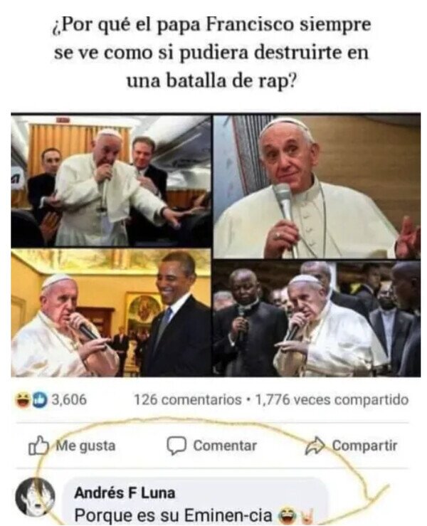 Meme_otros - ¿Es rapero el Papa Francisco?