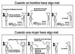Enlace a Chicos vs chicas haciendo algo mal