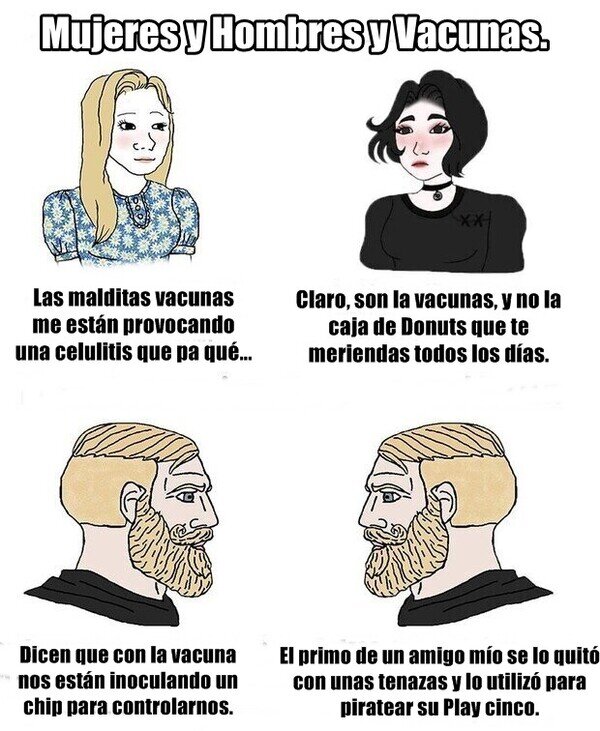 Meme_otros - Mujeres y Hombres y Vacunarse...