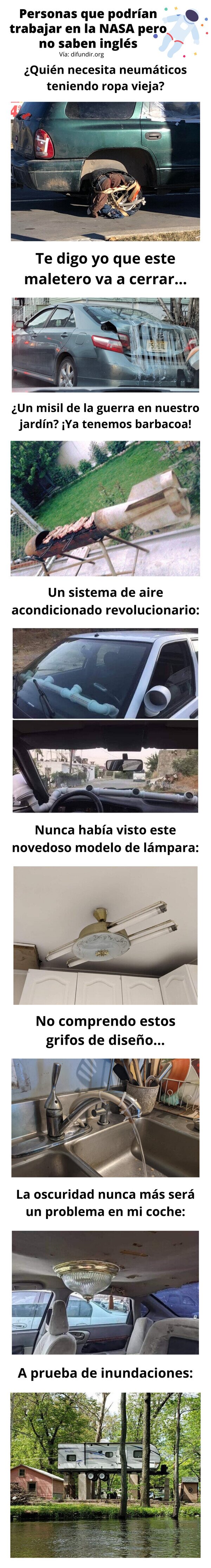 Meme_otros - Personas que podrían trabajar en la NASA, pero no hablan inglés