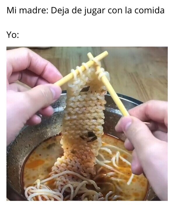 Meme_otros - Fideos al ganchillo