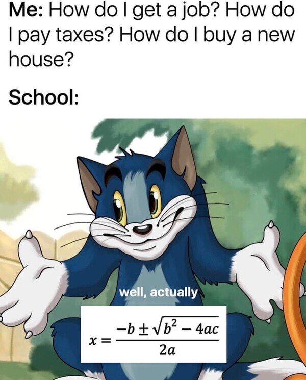 Meme_otros - Lo que te enseñan en el colegio y lo que no