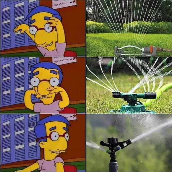 Meme_otros - Milhouse, el aspersor