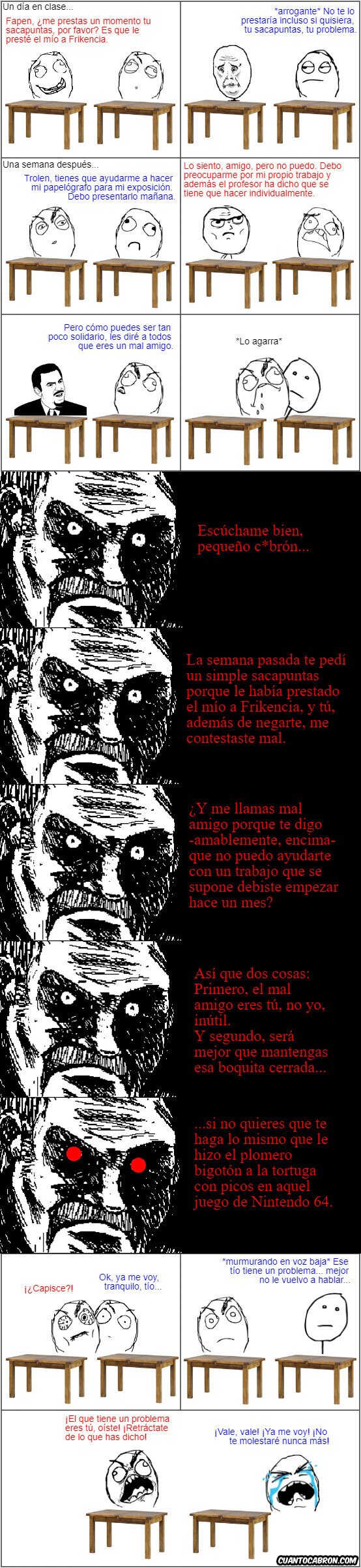 niño,repelente,prestar,molesto,amigo,clase,sacapuntas,trabajo,exposición,referencia a Mario 64