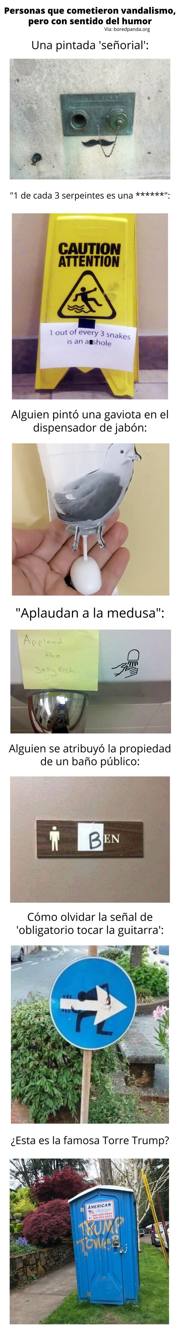 Meme_otros - Personas que cometieron vandalismo, pero con sentido del humor