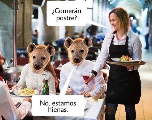 Otros - Hienas en un restaurante