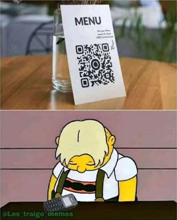 Meme_otros - Los que siguen con su Nokia ya no pueden ver los menús de los restaurantes