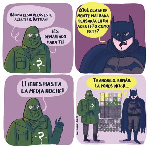 Otros - Batman jugando al Wordle