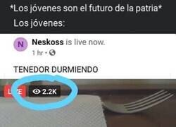 Enlace a Miles de jóvenes viendo dormir a un tenedor