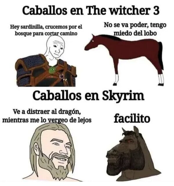 Meme_otros - Los caballos del Skyrim molaban más