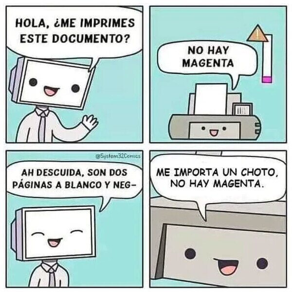Meme_otros - Te jodes, no hay magenta
