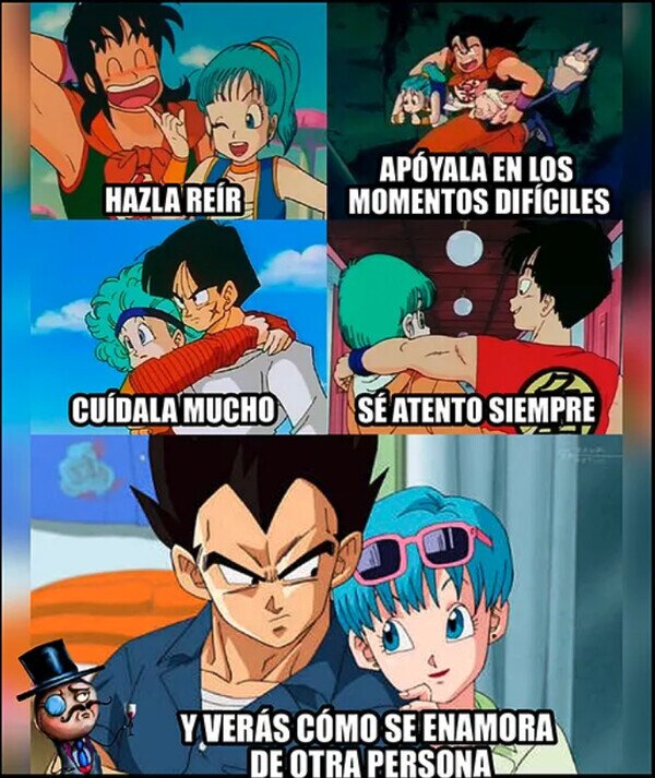 Meme_otros - Dragon Ball me enseñó lo doloroso que es el amor