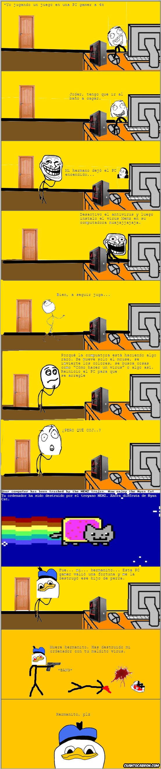 Dolan - No dejes que tu hermanito use tu PC para bajar virus.