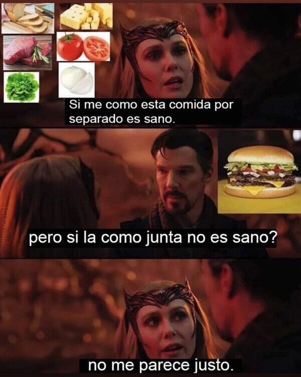 Meme_otros - ¿Por qué la hamburguesa no es sana?