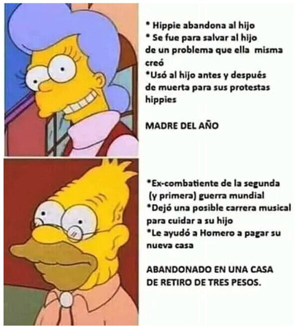 Meme_otros - No se valora suficiente al Abuelo Simpson