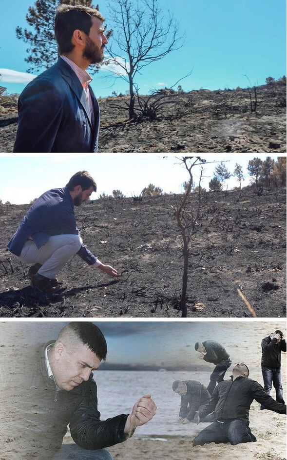 Meme_otros - Políticos visitando las zonas afectadas por los incendios