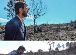 Enlace a Políticos visitando las zonas afectadas por los incendios