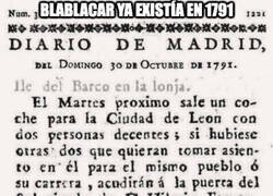 Enlace a Blablacar ya existía en 1791