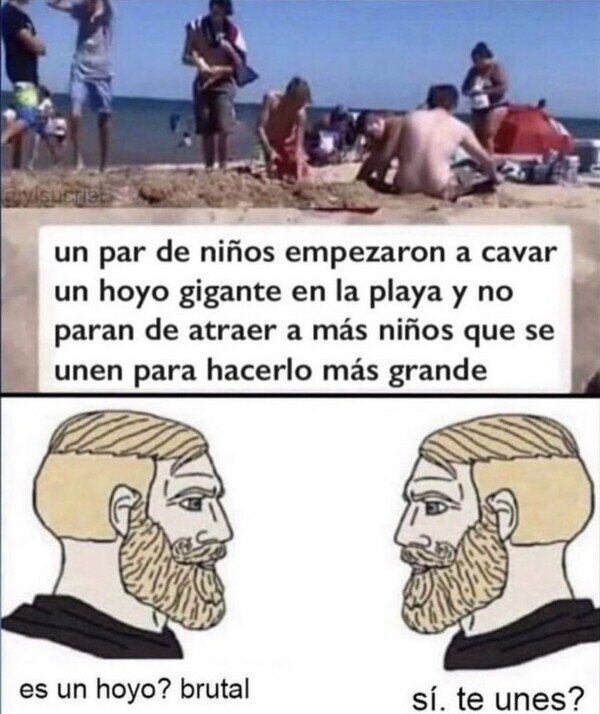 Otros - Los pibes cavando un hoyo