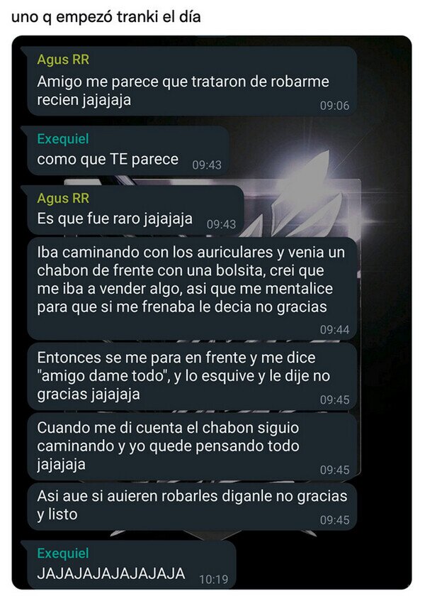 Meme_otros - ¿Van a robarte? Tan solo di: 