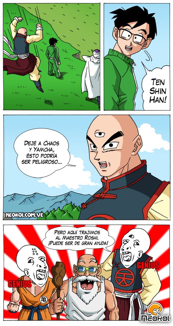 Meme_otros - Tenshinhan y Krillin cada día más estúpidos