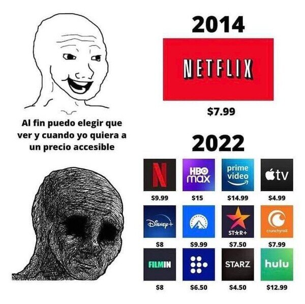 Meme_otros - Demasiadas plataformas