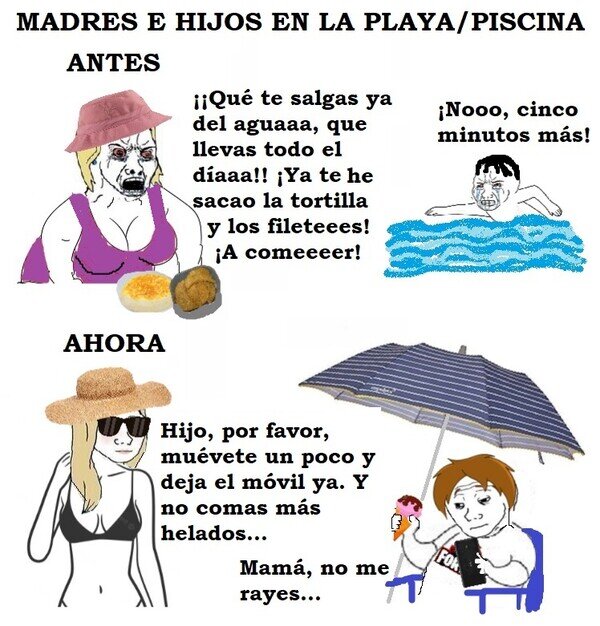 Otros - Los niños de ahora son más sedentarios, da igual que sea verano y estén de vacaciones...