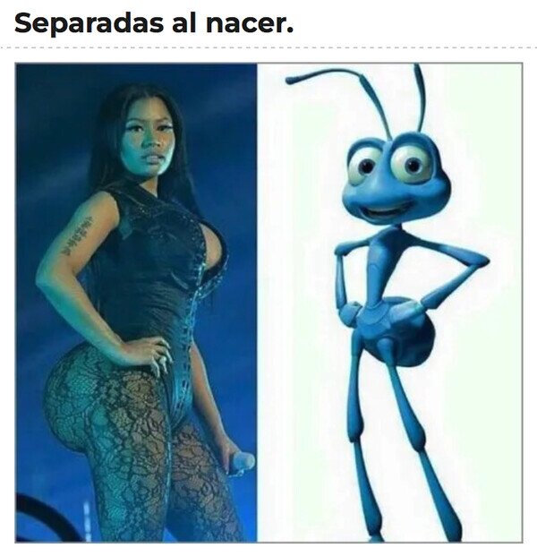 Meme_otros - Nicki Minaj parece sacada de Bichos