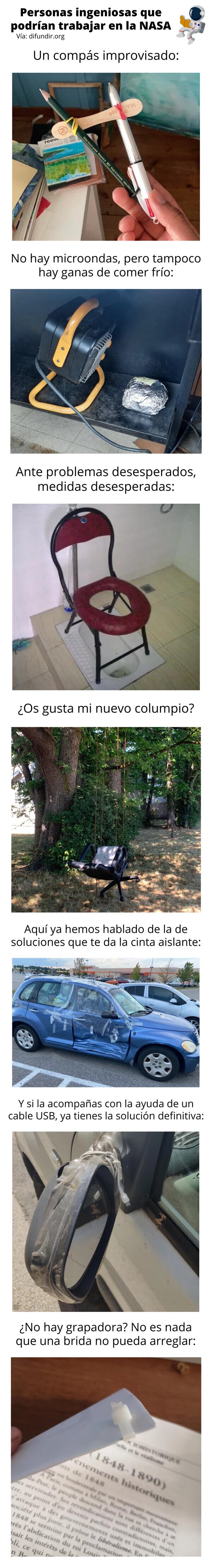 Meme_otros - Personas ingeniosas que podrían trabajar en la NASA