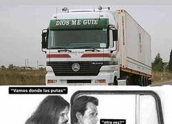Enlace a Si es Dios el que guía a los camioneros...