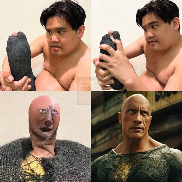 Meme_otros - Black Adam en el pie