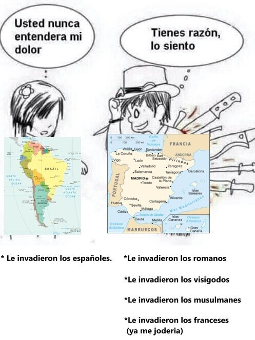 Meme_otros - Nosotros no andamos todo el día quejándonos de invasiones pasadas