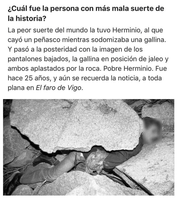 Otros - La persona con peor suerte de la historia